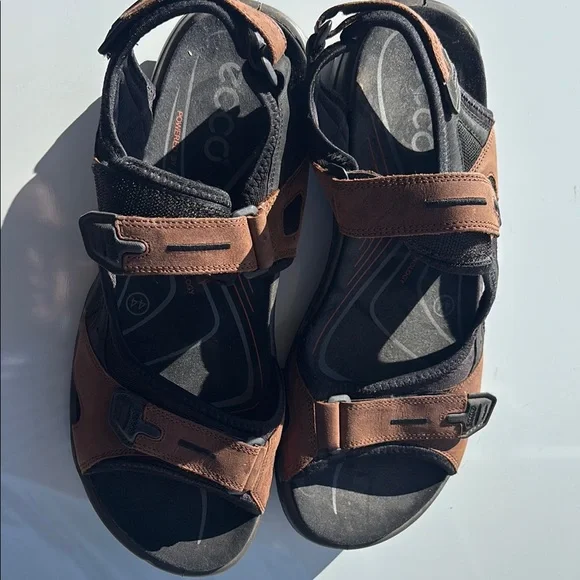Ecco | Shoes | Ecco Mens Brown And Black Sandals | Poshmark display picture 2